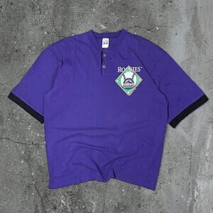 Vintage 1994 colorado rockies mlb baseball buttoned shirt